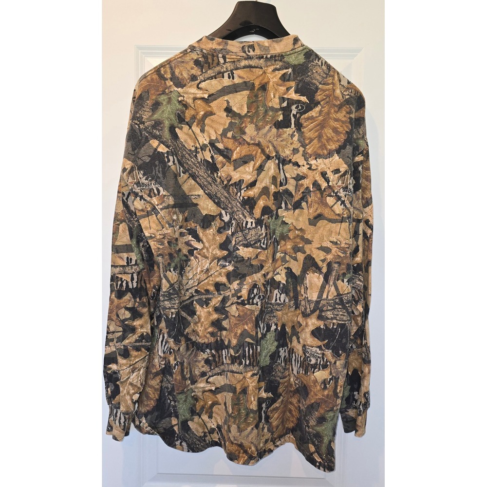 Jerzees Outdoors Mossy Oak Forest Floor Camo Long Sleeve T-Shirt Mens‎ XL Pocket - Picture 2 of 5